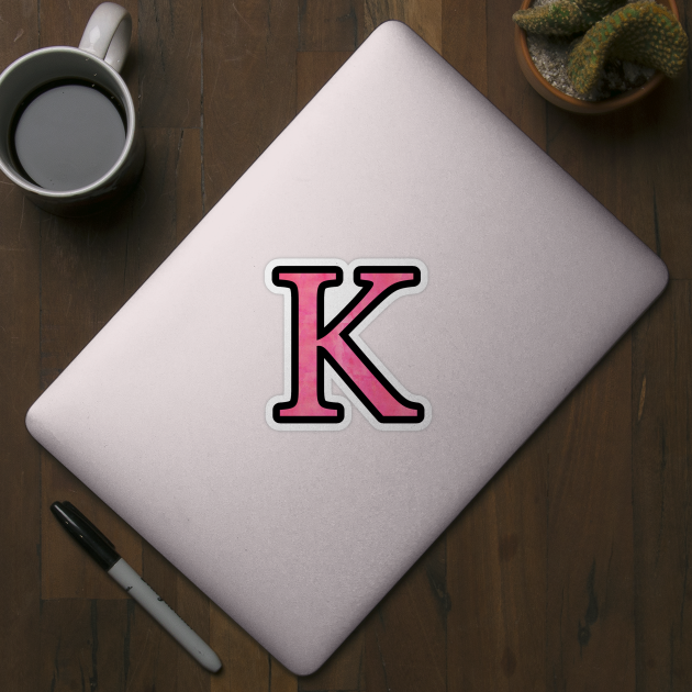 Pink K - Initial K - Sticker
