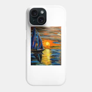 Out sailing at sunset. Phone Case