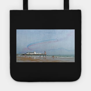 Red Arrows flying over Bournemouth Pier Tote