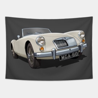 MGA in old english white Tapestry