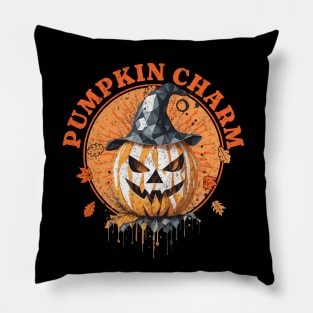 Pumpkin Charm Halloween Jack O Lantern Pillow