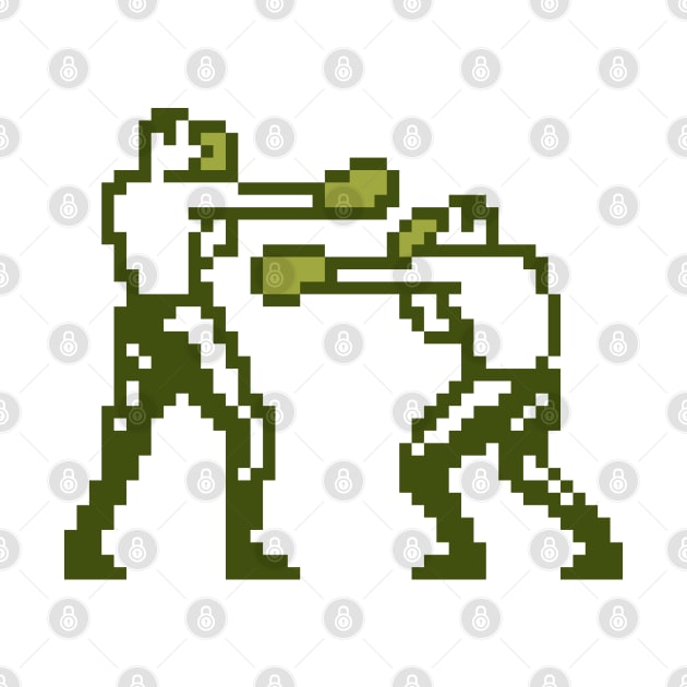 Boxing Men Pixel Retro Videogame by CyberRex