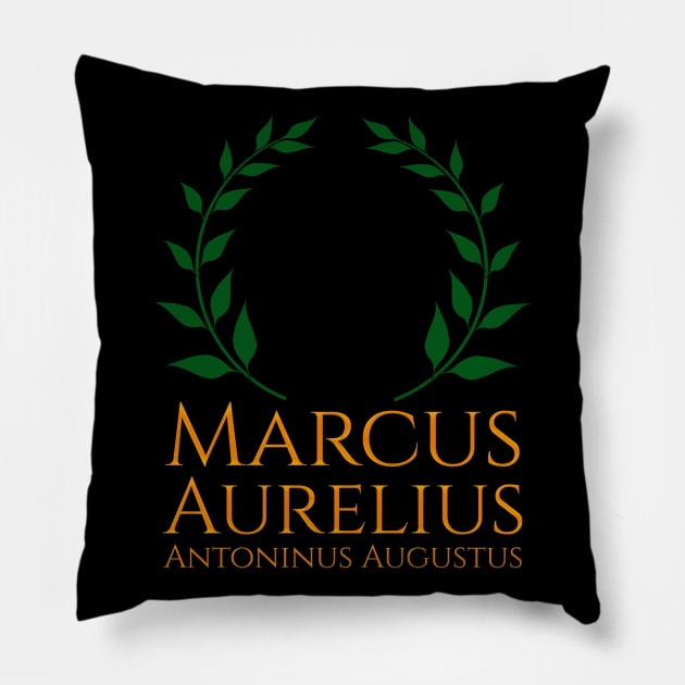 Marcus Aurelius Stoic Philosopher Ancient Roman Emperor Pillow by Styr Designs