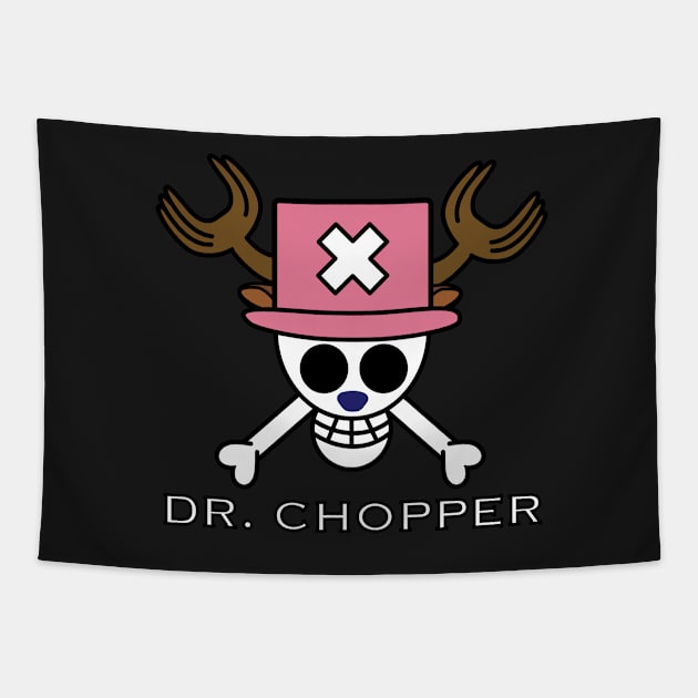 Chopper Pirate Flag Tapestry by manalodesign