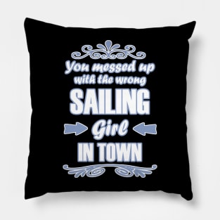 Sailing Sailboat Girls Sports Captain Sport Pillow