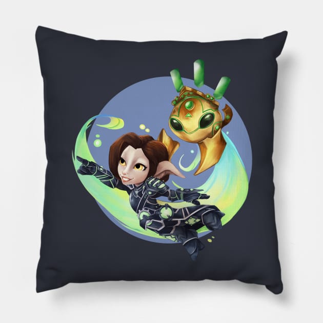 Taimi n Jade Bot Pillow by Phreephur