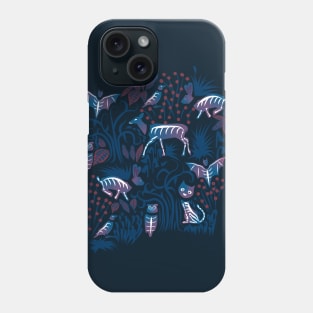 Eerie Forest- Mystical Animals in the Woods- Midnight Blue Phone Case