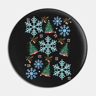 Red Christmas Snow Pin