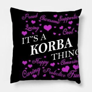 It's a KORBA Thing Pillow