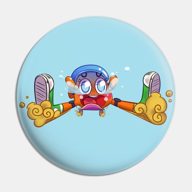 The Amazing World of Gumball - Darwin Skateboarding Pin by SheaPhillips