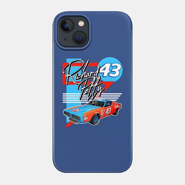 Richard Petty Retro NASCAR Racing Fan Art - Richard Petty - Phone Case