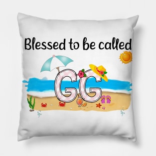 Blessed To Be Called Gg Summer Beach Happy Mother's Pillow