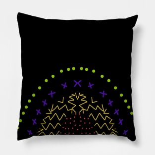 Rainbow Patterns Pillow