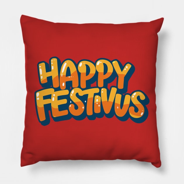 Happy Festivus – December Pillow by irfankokabi