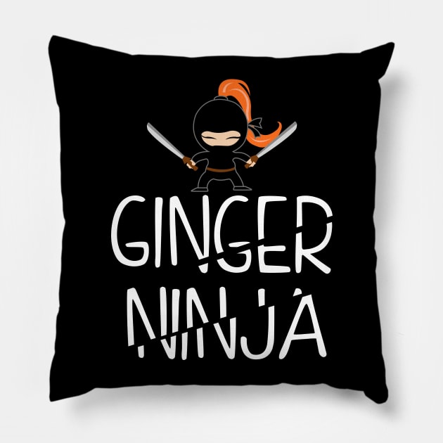 Ginger Ninja Pillow by KsuAnn