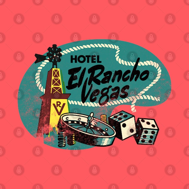 Retro Vintage El Rancho Hotel and Casino Las Vegas by StudioPM71