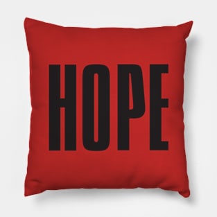 Hope-black Pillow