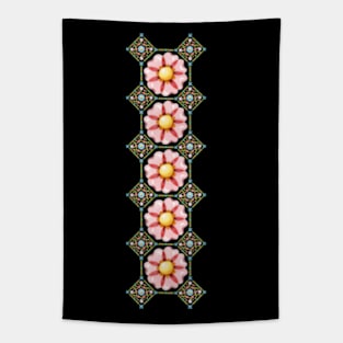 Pink Daisy Boho Tapestry