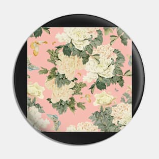 Watercolor peony flower Pin