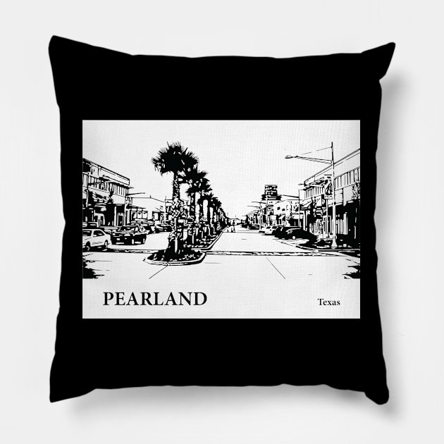 Pearland Texas Pillow by Lakeric
