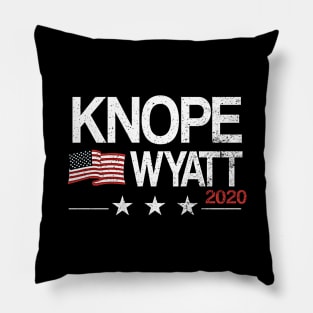 Knope VS Wyatt 2020 Black Tee Pillow