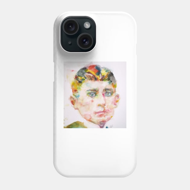 FRANZ KAFKA watercolor portrait .1 Phone Case by lautir