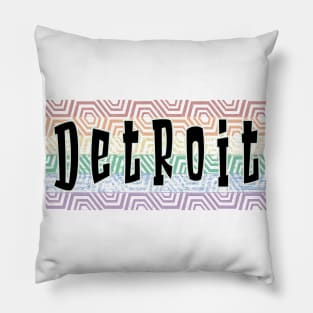 LGBTQ PATTERN AMERICA DETROIT Pillow