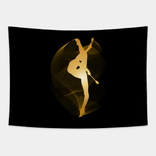 Rhythmic Gymnast with clubs Tapestry