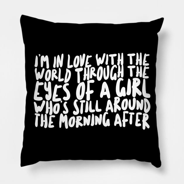 Elliott Smith Lyric Typography Design Pillow by DankFutura