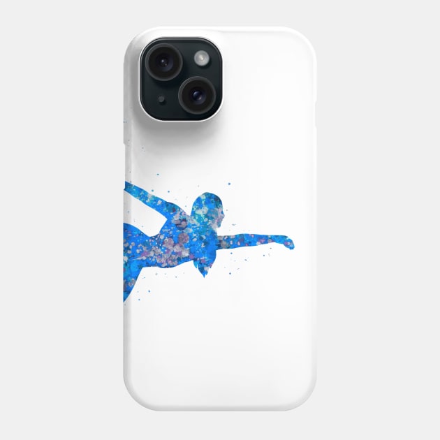 Pole dance blue art Phone Case by Yahya Art