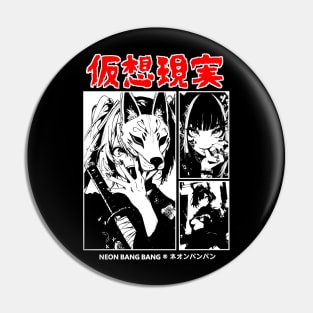 Goth Grunge Anime Manga Girls Harajuku Cyberpunk Vaporwave Girls Japanese Streetwear Aesthetic Pin