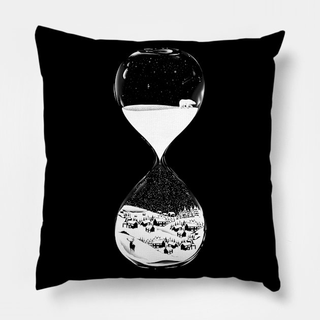 Snow Hours Pillow by kookylove