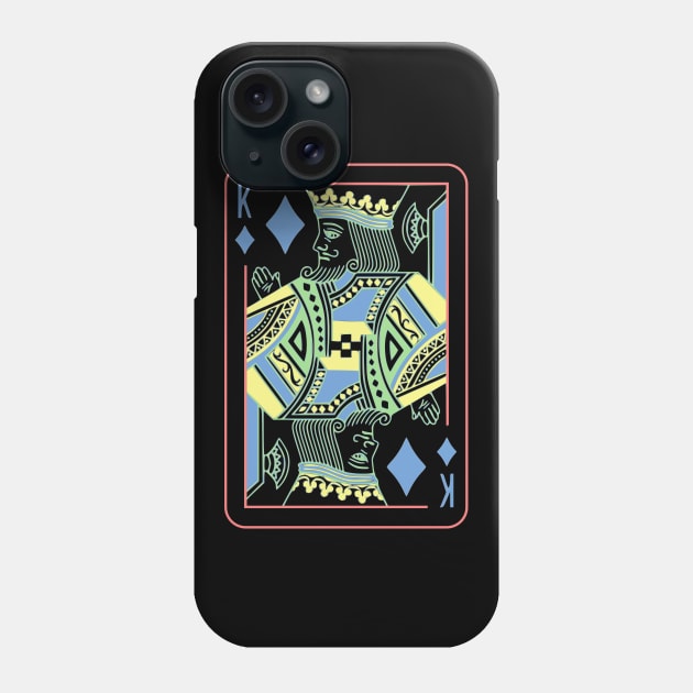 King of Diamonds Night Mode Phone Case by inotyler