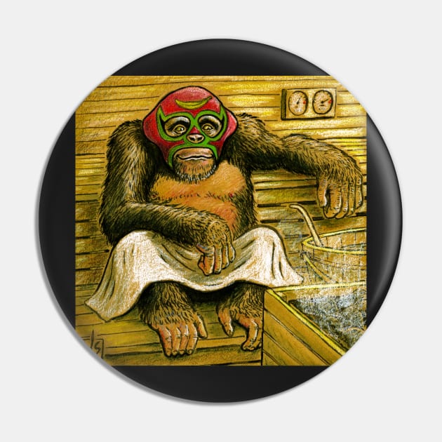 Luchador Chimpanzee Pin by mikeskki