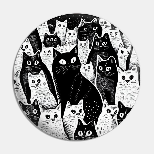 Too Many Cats Pin by wanderingteez