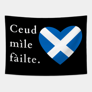 Ceud mìle fàilte Scottish Gaelic Saltire Tapestry