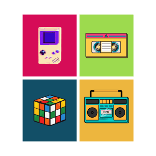 80's Video Game, Radio, Rubik Cube and Radio T-Shirt