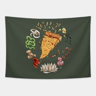 Pizza Mandala Tapestry