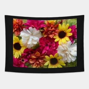 Warm Floral Arrangement - Assorted Flowers Tapestry