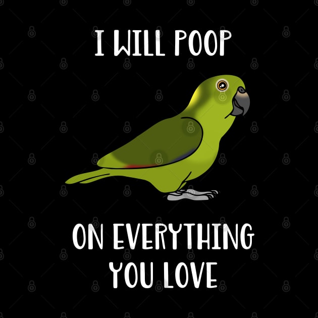 Yellow Naped Amazon Parrot Will poop on everything you love by FandomizedRose