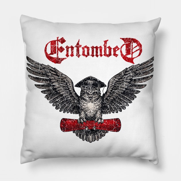 ENTOMBED OWL NIHILIST Pillow by elsa-HD