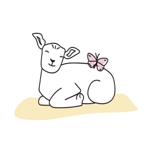 Little lamb with butterfly T-Shirt