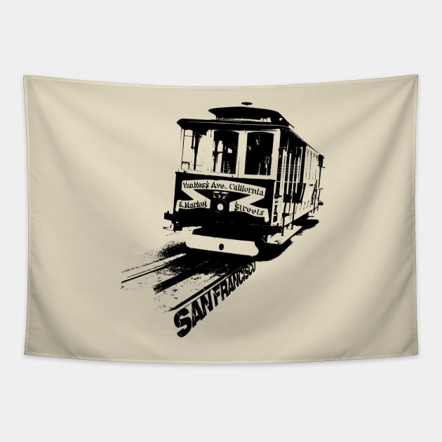 San Francisco, Cable Car Tapestry by hottehue