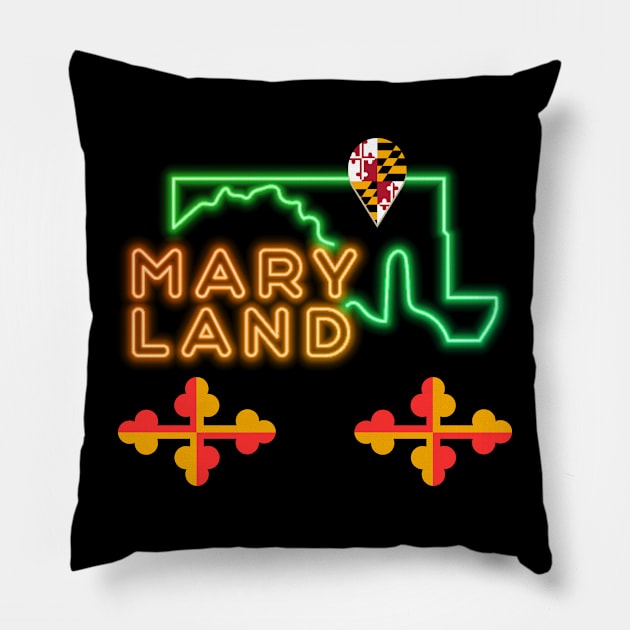 MARYLAND STATE DESIGN Pillow by The C.O.B. Store