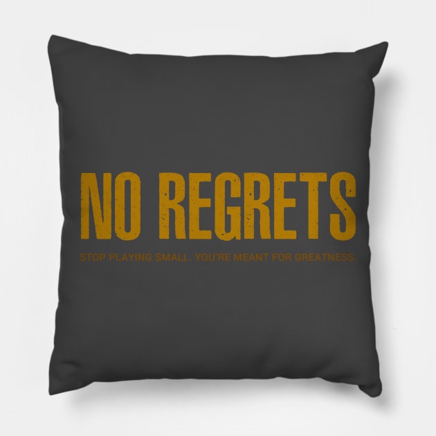 NO REGRETS Pillow by alblais