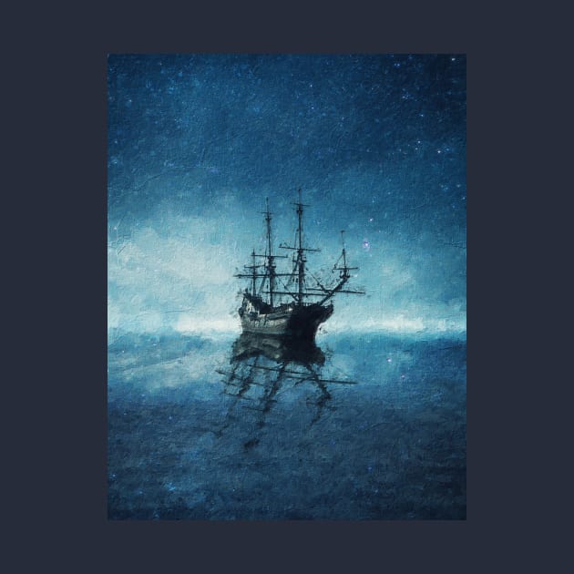 Gost ship painting by psychoshadow