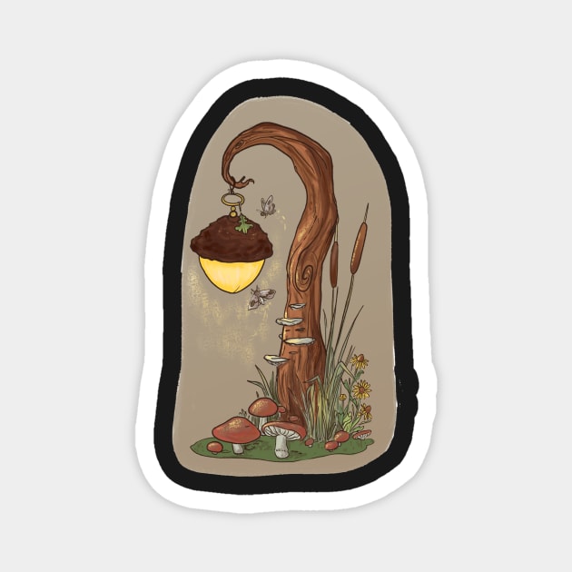 Autumn lantern Magnet by KaijuCupcakes