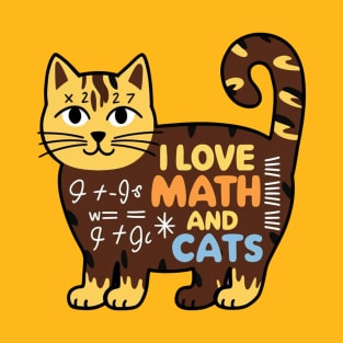 I love math and cats (4) T-Shirt
