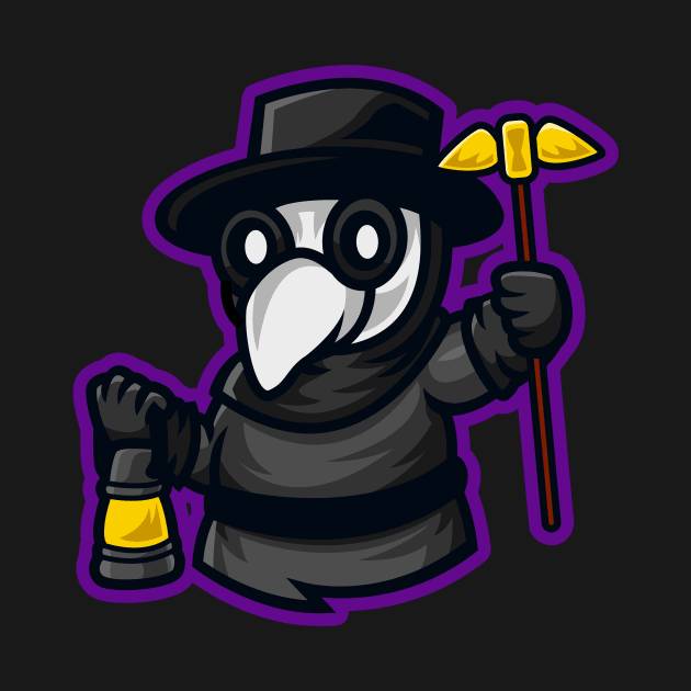 Plague Doctor Cartoon by Irkhamsterstock