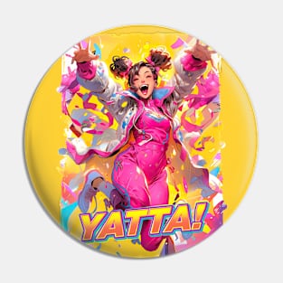 YATTA MARACUJA SORBET - CHUN LI STREET FIGHTER | Happy Winner Anime Video Gamer Girl | PROUD OTAKU Pin